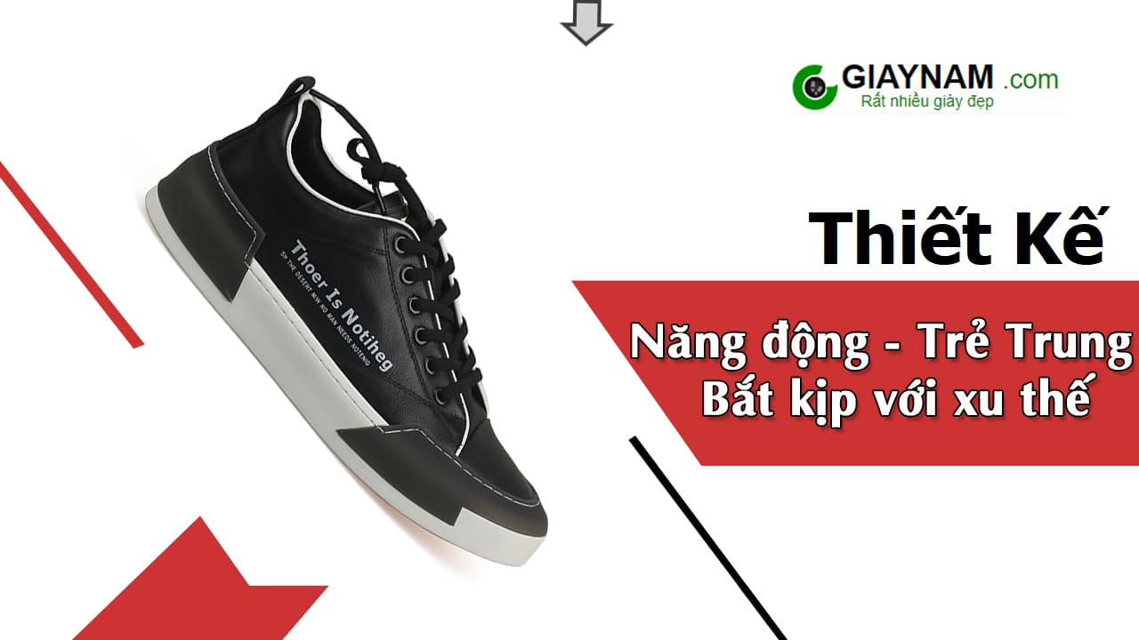 Giày da thể thao nam phong cách thời trang